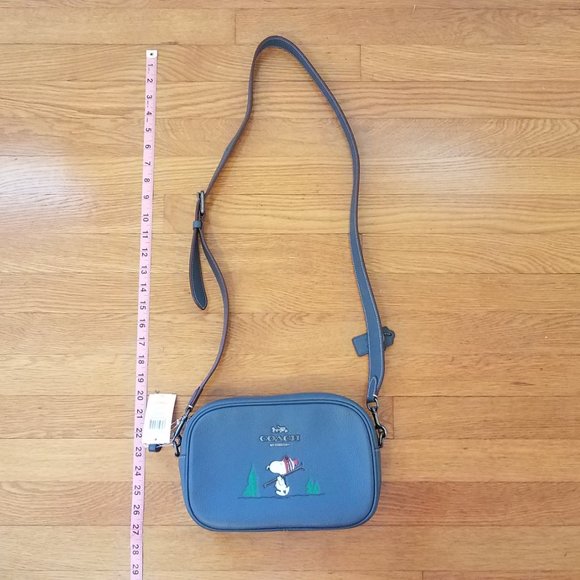 NWT Coach X Peanuts Jamie Camera Bag With Snoopy Ski Motif - Picture 9 of 11